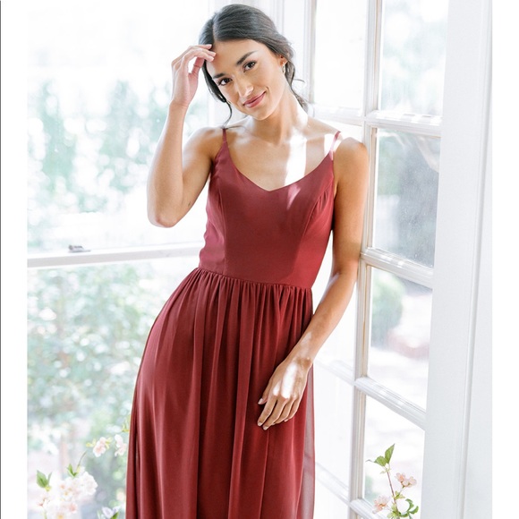 Ainsley Chiffon Dress (RUST - 951) - Picture 10 of 11